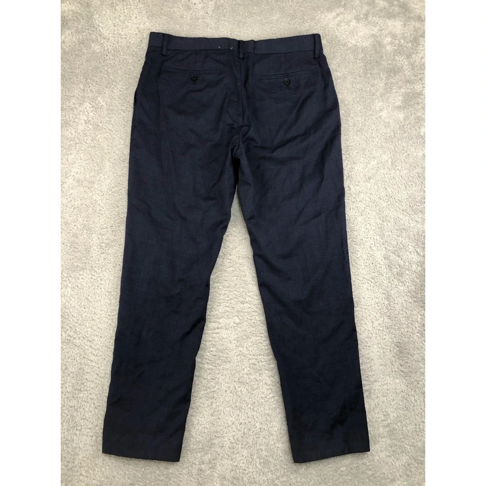 Banana Republic Pants Mens 35x30 (Tag 34S) Blue Wool Tailored Slim Fit